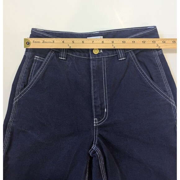 Aritzia TNA Admiral Dark Blue Greenwich Pant High-Rise Carpenter Jeans Size 2 - Picture 5 of 14